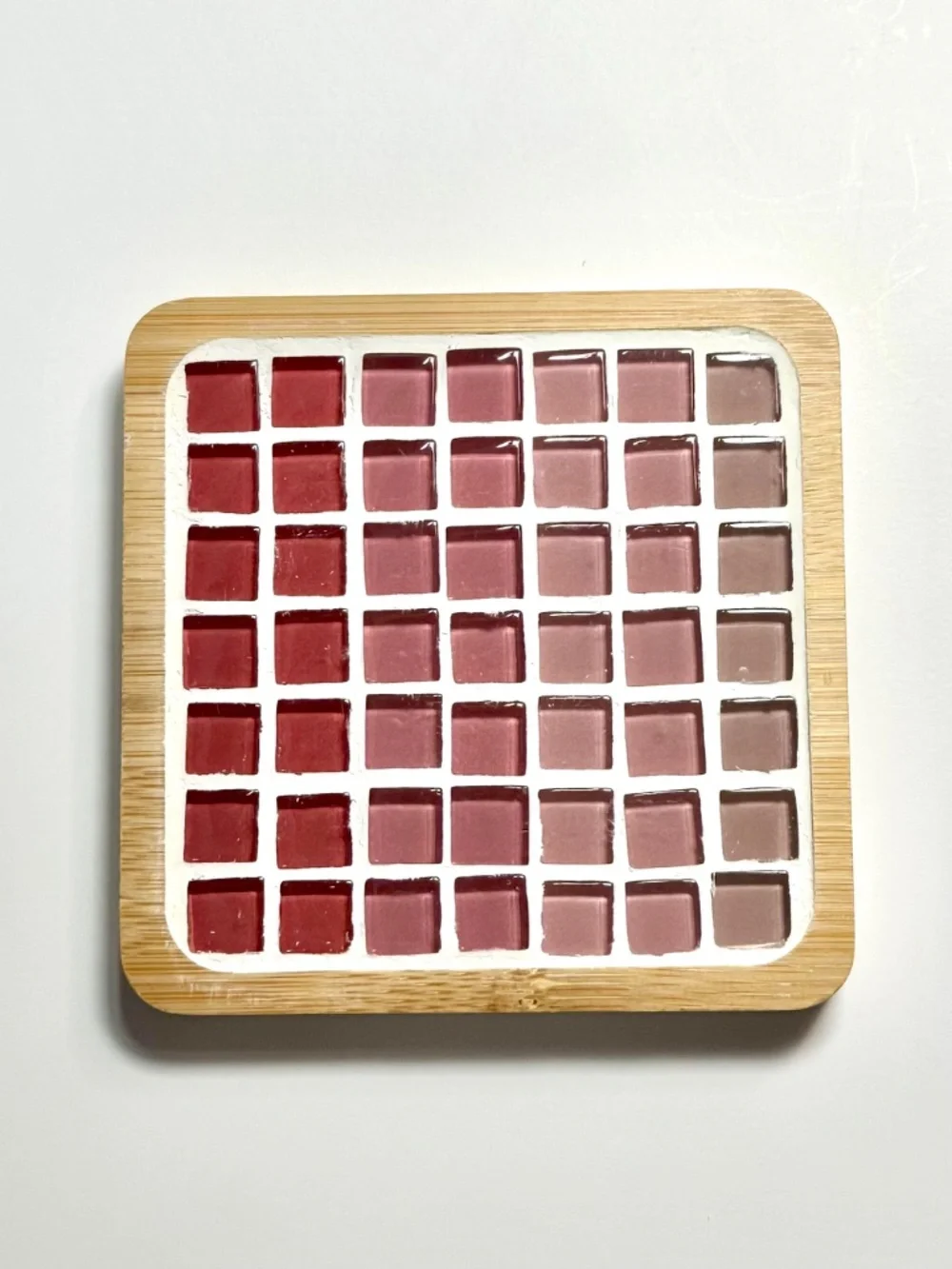 DIY Mosaic Tile Coaster Making Kit - Pink Ombré